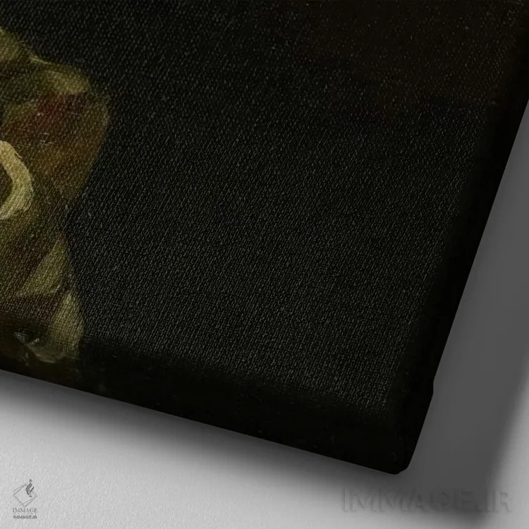 تابلو جمجمه با سیگار روشن اثر ونسان ون گوگ (نقاش مشهور هلندی پستامپرسیونیسم) - نمای نزدیک بافت بوم