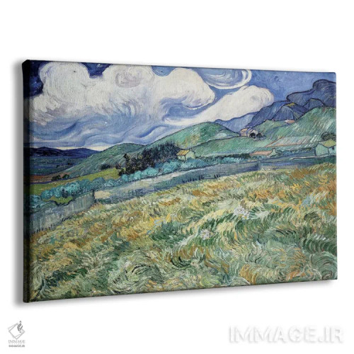 تابلو منظره در سنت رِمی اثر ونسان ون گوگ (نقاش مشهور هلندی پستامپرسیونیسم) - نمای پرسپکتیو محصول