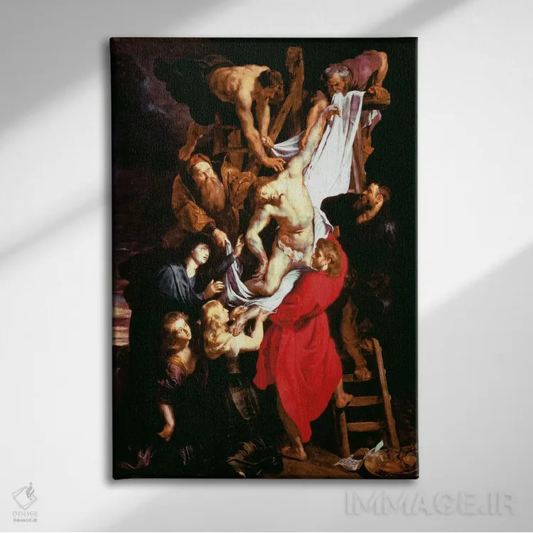 تابلو پایین آوردن از صلیب، پنل مرکزی تریپتیک، ۱۶۱۱-۱۴ اثر پیتر پل روبنس - نمای روبهرو روی دیوار