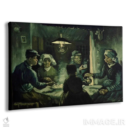 تابلو مطالعه دوم برای خورندگان سیبزمینی اثر ونسان ون گوگ (نقاش مشهور هلندی پستامپرسیونیسم) - نمای پرسپکتیو محصول