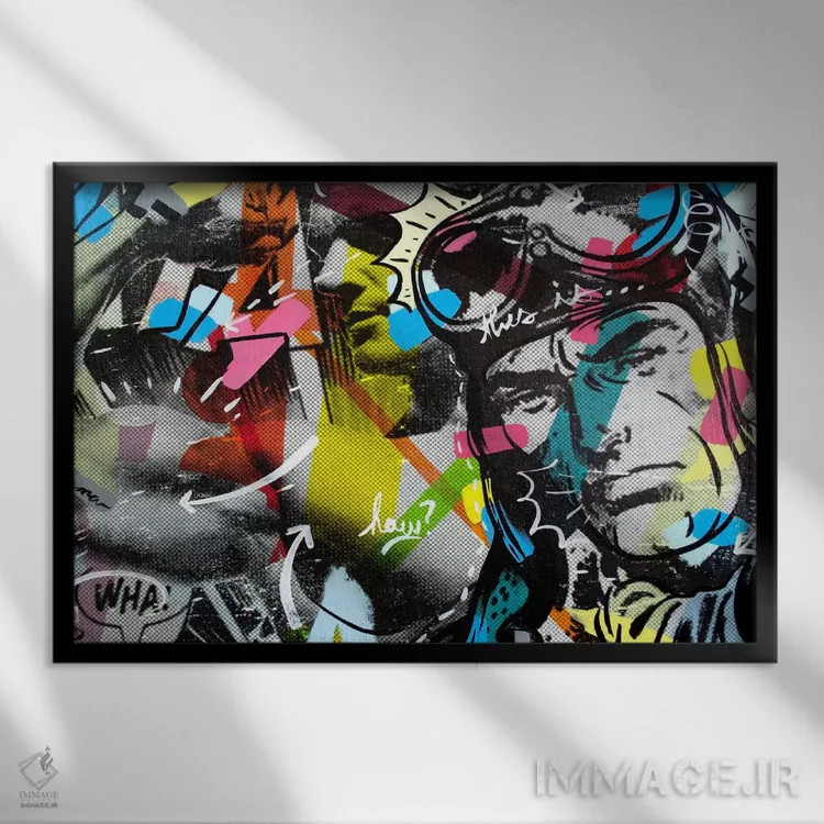 تابلو مرد نیرومند اثر دن مونتهآوارو - نمای قابدار مشکی