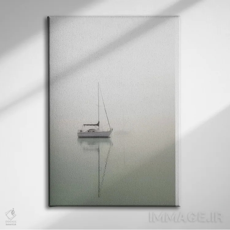 تابلو قایقهای بادبانی اثر عکاسی نیکلاس بل - نمای روبهرو روی دیوار
