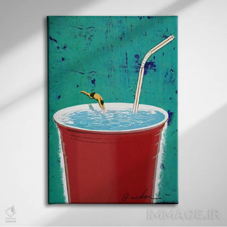 تابلو جرعهٔ بزرگ اثر آنتونی فردا - نمای روبهرو روی دیوار