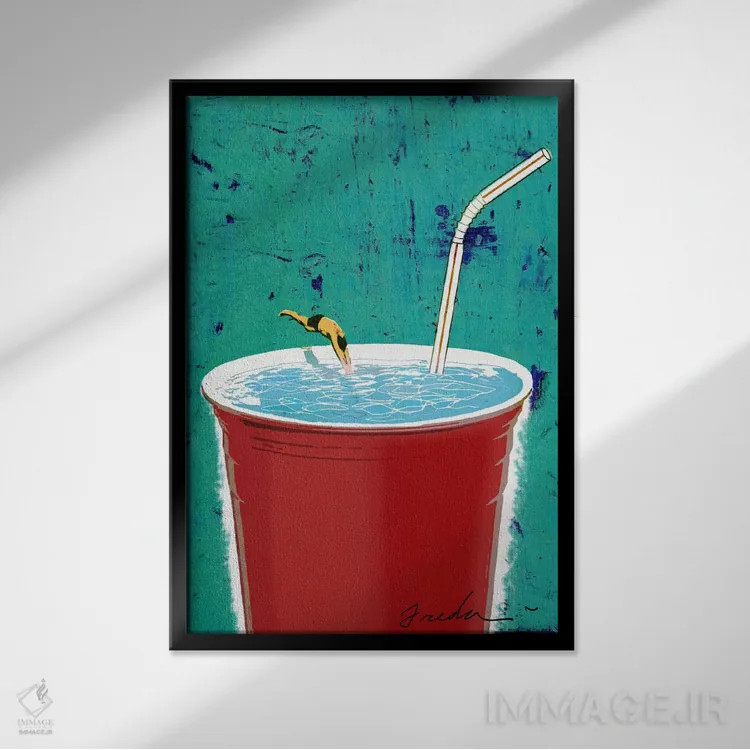 تابلو جرعهٔ بزرگ اثر آنتونی فردا - نمای قابدار مشکی