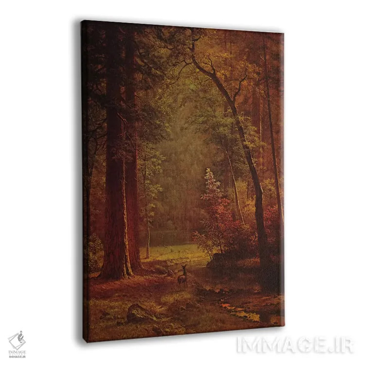 تابلو درخت داگوود (نوعی درخت گلدار) اثر آلبرت بیرشتات (نقاش منظره آمریکایی) - نمای پرسپکتیو محصول