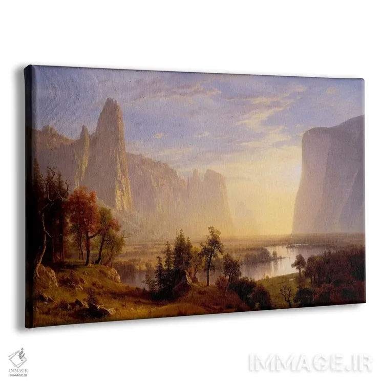 تابلو دره یوسیمیتی اثر آلبرت بیرشتات (نقاش منظره آمریکایی) - نمای پرسپکتیو محصول