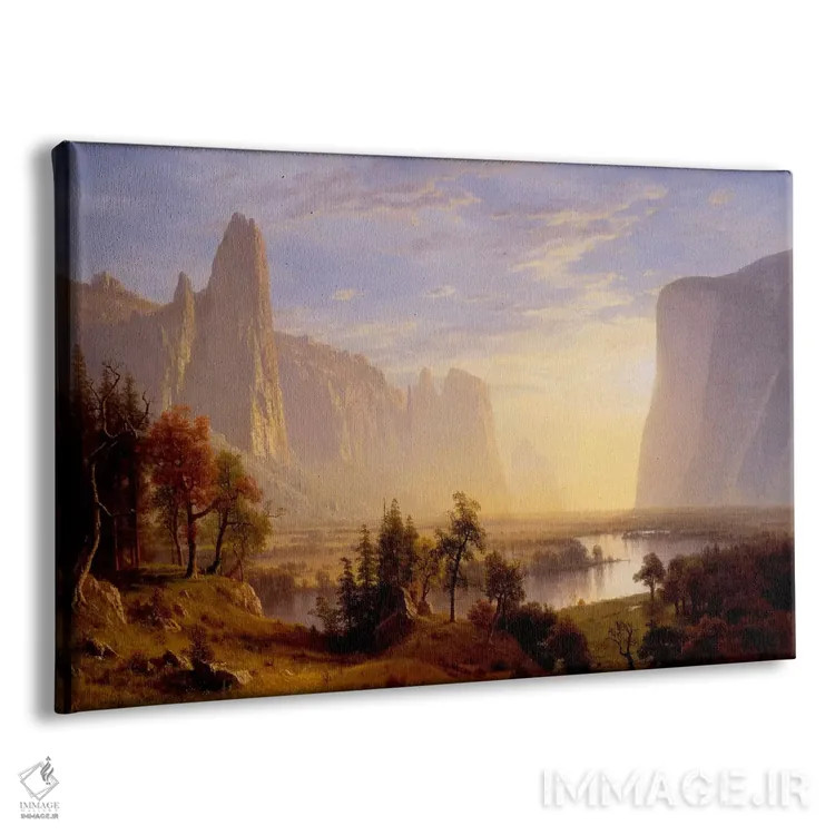 تابلو دره یوسیمیتی اثر آلبرت بیرشتات (نقاش منظره آمریکایی) - نمای پرسپکتیو محصول
