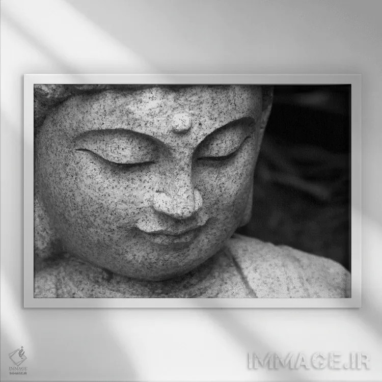 تابلو بودای چینی اثر هنرمند ناشناس - نمای قابدار سفید