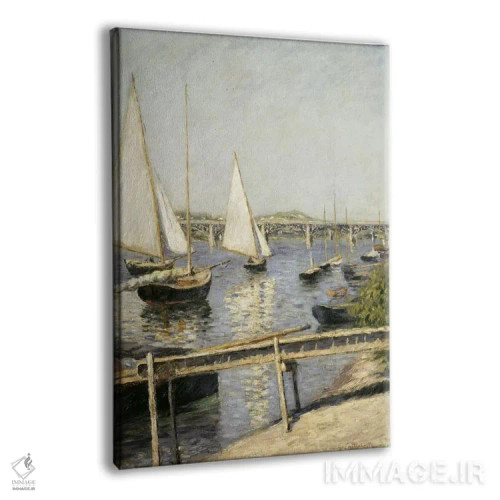 تابلو قایقهای بادبانی در آرژانتوی اثر گوستاو کایبوت - نمای پرسپکتیو محصول