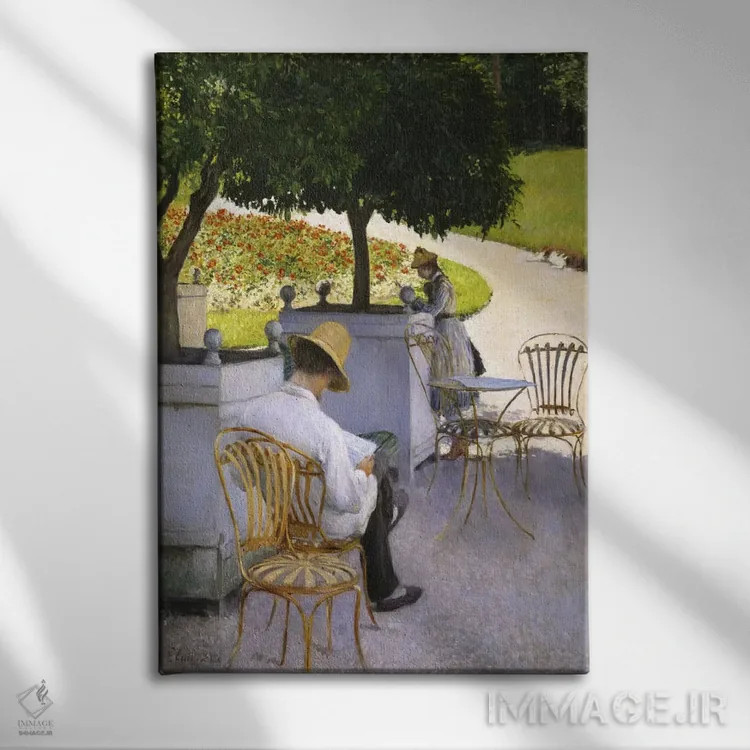 تابلو درختان پرتقال اثر گوستاو کایبوت - نمای روبهرو روی دیوار