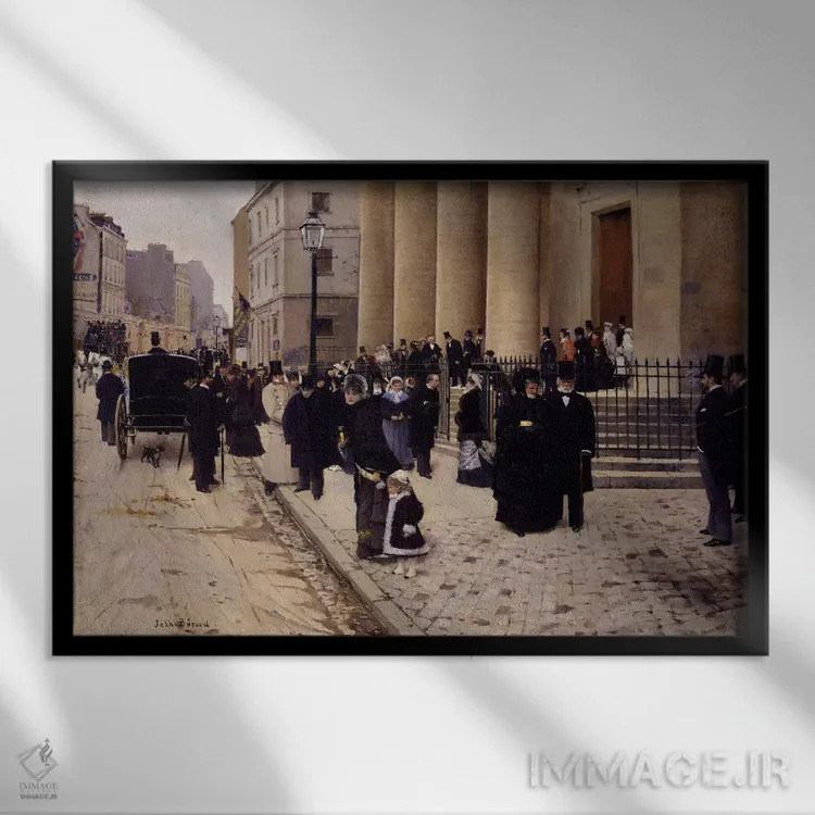 تابلو کلیسای سن فیلیپ دو روله (پاریس) اثر ژان بورو - نمای قابدار مشکی