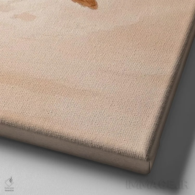 تابلو جغد در پرواز مقابل آسمان مهتابی اثر کاسپار داوید فریدریش (نقاش رمانتیک آلمانی) - نمای نزدیک بافت بوم