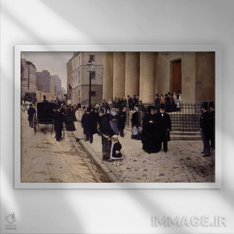 تابلو کلیسای سن فیلیپ دو روله (پاریس) اثر ژان بورو - نمای قابدار سفید