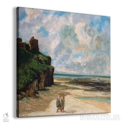 تابلو ساحل سنت اوبن سور مر اثر گوستاو کوربه - نمای پرسپکتیو محصول