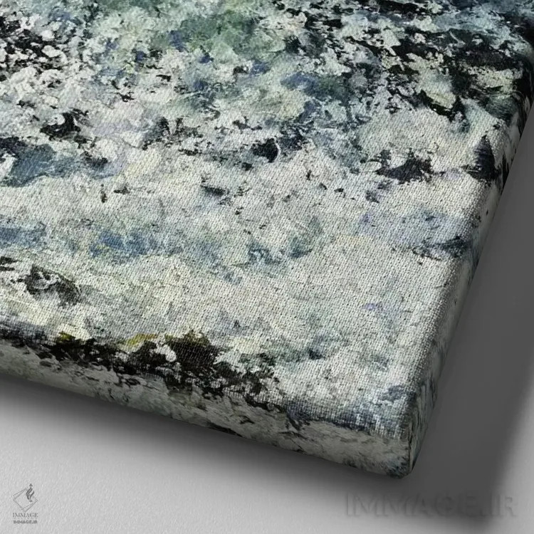 تابلو موج شماره ۲ اثر گوستاو کوربه - نمای نزدیک بافت بوم