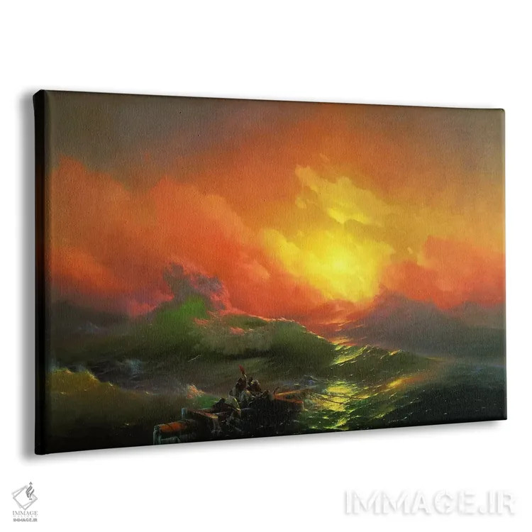 تابلو موج نهم اثر ایوان آیوازوفسکی - نمای پرسپکتیو محصول