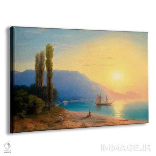 تابلو غروب بر فراز یالتا اثر ایوان آیوازوفسکی - نمای پرسپکتیو محصول