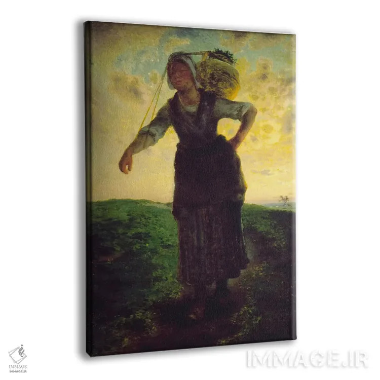 تابلو دوشیزهٔ شیرافشان نورماندی در گرویل، ۱۸۷۱ اثر ژان فرانسوا میه - نمای پرسپکتیو محصول