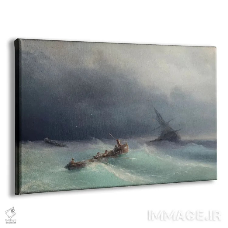 تابلو طوفان در دریا اثر ایوان آیوازوفسکی - نمای پرسپکتیو محصول