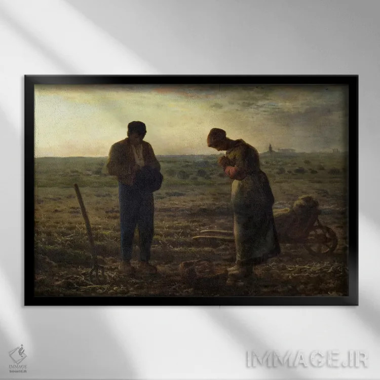 تابلو فرشته (اندازه دعا) اثر ژان فرانسوا میه - نمای قابدار مشکی