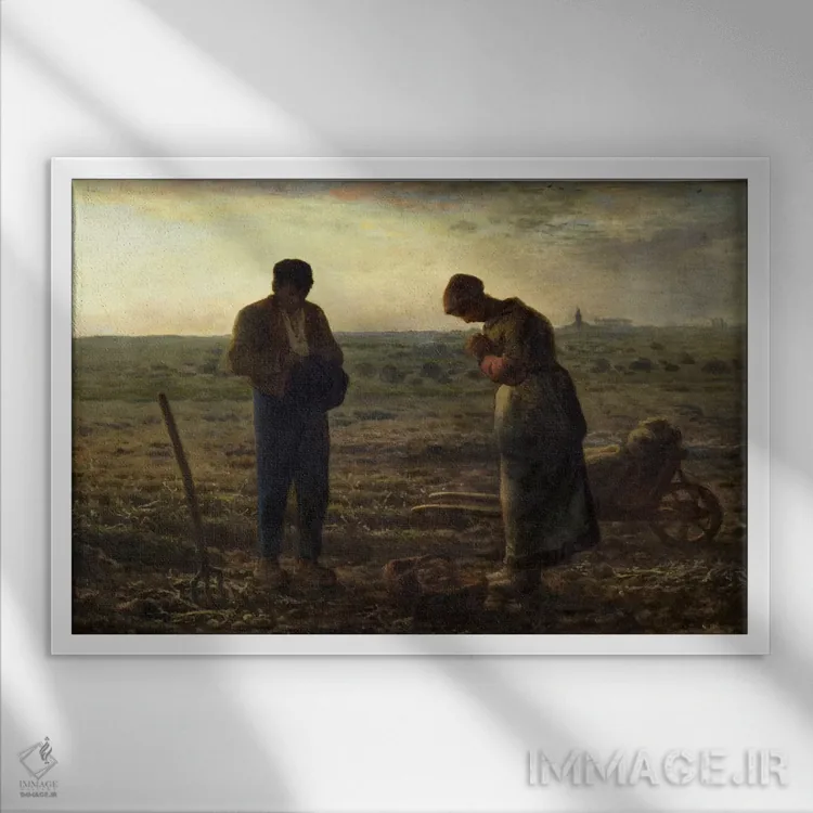 تابلو فرشته (اندازه دعا) اثر ژان فرانسوا میه - نمای قابدار سفید