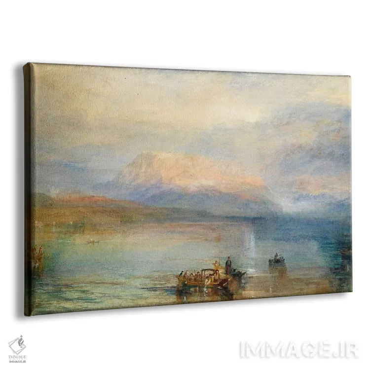 تابلو ریگی قرمز (کوه ریگی، سوئیس) اثر جی.ام.دبلیو. ترنر (نقاش بزرگ انگلیسی) - نمای پرسپکتیو محصول