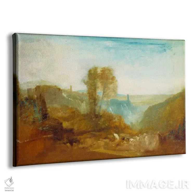 تابلو تیوُلی، آبشارهای کسکاتل اثر جی.ام.دبلیو. ترنر (نقاش بزرگ انگلیسی) - نمای پرسپکتیو محصول
