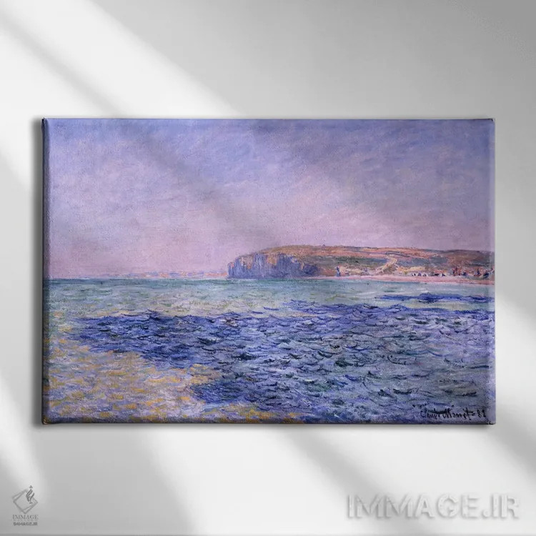تابلو سایهها بر روی دریا اثر کلود مونه (نقاش معروف فرانسوی) - نمای روبهرو روی دیوار