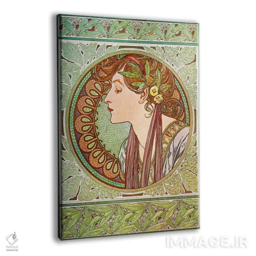 تابلو درخت غار (۱۹۰۱) اثر آلفونس موخا (هنرمند آرت نووی چک) - نمای پرسپکتیو محصول