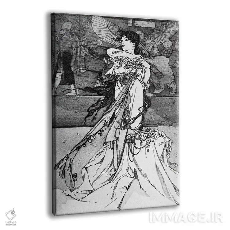 تابلو تصویری از راما (۱۸۹۸) اثر آلفونس موخا (هنرمند آرت نووی چک) - نمای پرسپکتیو محصول