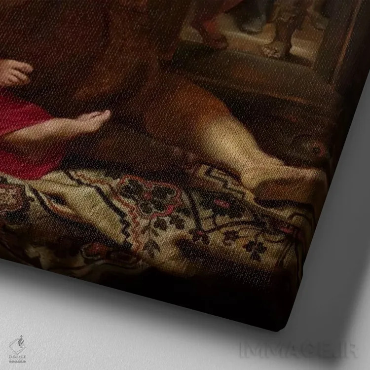 تابلو سامسون و دلیله اثر پیتر پل روبنس - نمای نزدیک بافت بوم