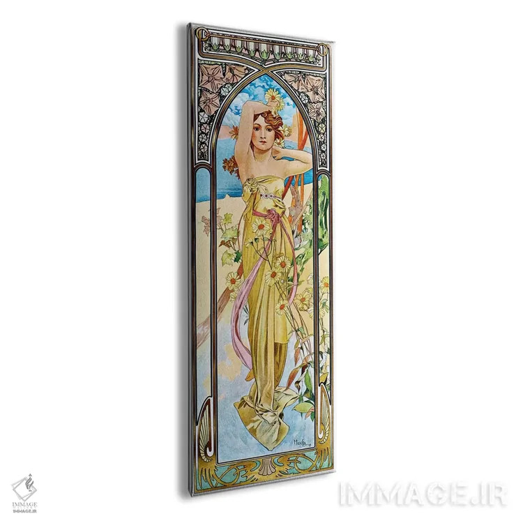 تابلو طلوع، ۱۸۹۹ اثر آلفونس موخا (هنرمند آرت نووی چک) - نمای پرسپکتیو محصول