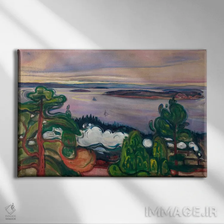 تابلو دود قطار، ۱۹۰۰ اثر ادوارد مونک (نقاش نروژی) - نمای روبهرو روی دیوار