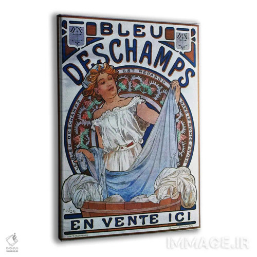 تابلو بلو دشان، ۱۸۹۷ (نام اثر/هنرمند) اثر آلفونس موخا (هنرمند آرت نووی چک) - نمای پرسپکتیو محصول