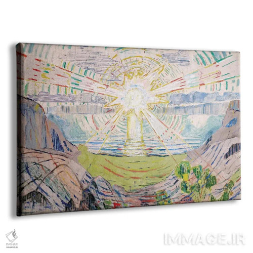 تابلو خورشید، ۱۹۱۶ شماره ۲ اثر ادوارد مونک (نقاش نروژی) - نمای پرسپکتیو محصول