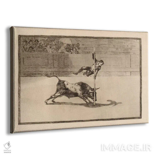 تابلو چابکی و جسارت خوانیتو آپینانی در میدان گاوبازی مادرید اثر فرانسیسکو گویا (نقاش و چاپگر اسپانیایی) - نمای پرسپکتیو محصول