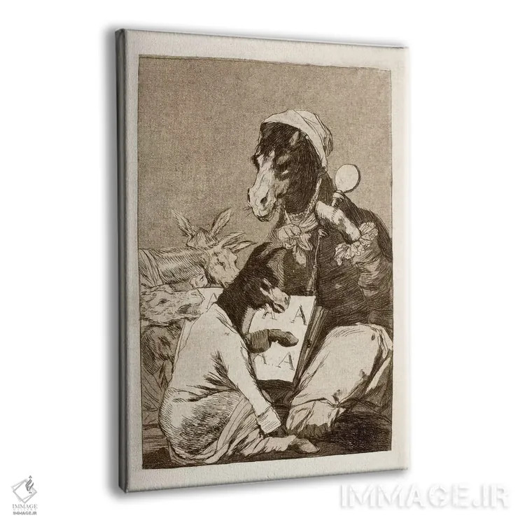 تابلو لوس کاپریچوس: آیا ممکن است شاگرد بیشتر نداند؟، صفحه ۳۷ (مجموعه آثار گویا) اثر فرانسیسکو گویا (نقاش و چاپگر اسپانیایی) - نمای پرسپکتیو محصول