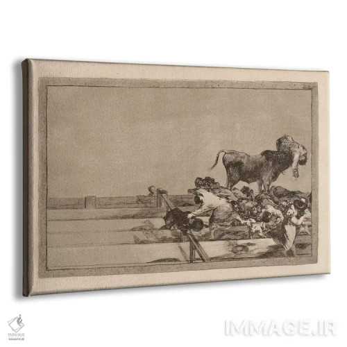 تابلو رویدادهای هولناک در ردیفهای جلویی میدان مادرید و مرگ شهردار تورخون اثر فرانسیسکو گویا (نقاش و چاپگر اسپانیایی) - نمای پرسپکتیو محصول