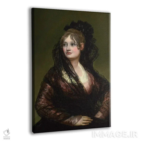 تابلو پرترهٔ دونا ایزابل ده پُرسل اثر فرانسیسکو گویا (نقاش و چاپگر اسپانیایی) - نمای پرسپکتیو محصول