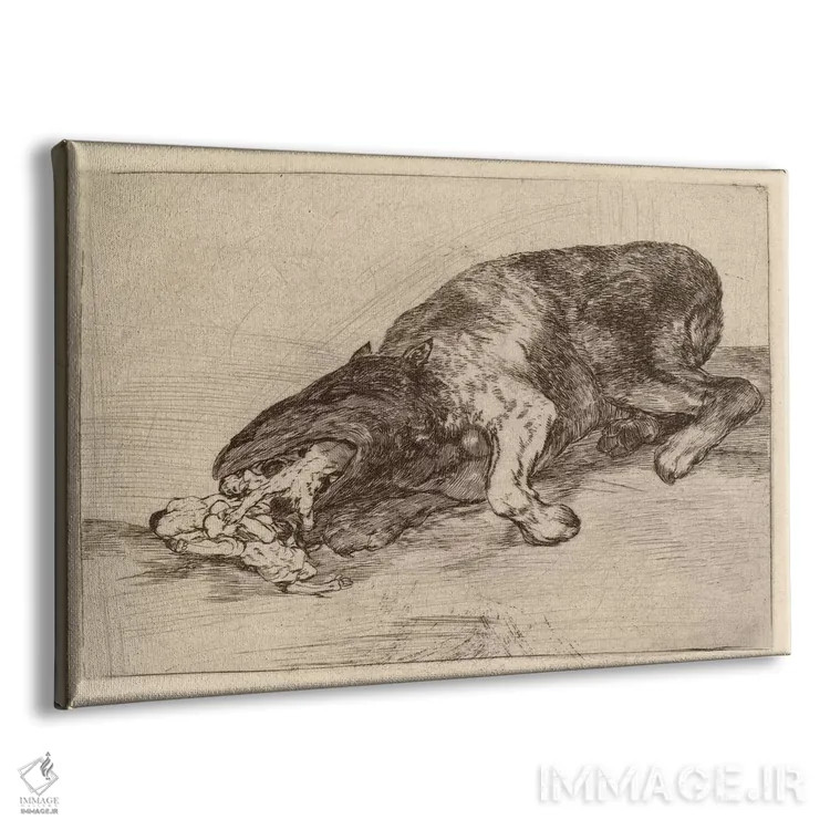 تابلو هیولای خشمگین، ۱۸۲۰ اثر فرانسیسکو گویا (نقاش و چاپگر اسپانیایی) - نمای پرسپکتیو محصول