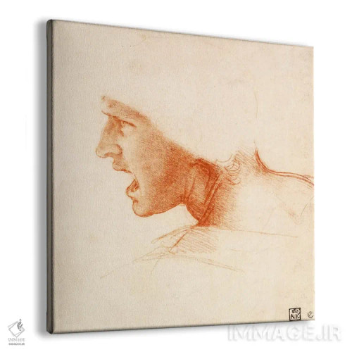 تابلو سر یک جنگجو (سردار قرمز) اثر لئوناردو داوینچی (نقاش و مخترع ایتالیایی) - نمای پرسپکتیو محصول