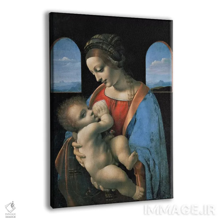 تابلو مادونا لیتا، ۱۴۹۰ (نقاشی معنویتی) اثر لئوناردو داوینچی (نقاش و مخترع ایتالیایی) - نمای پرسپکتیو محصول