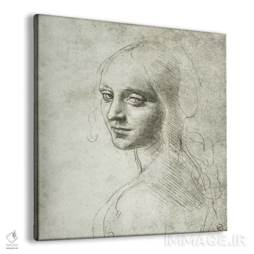 تابلو سر یک دختر، ۱۴۸۳ اثر لئوناردو داوینچی (نقاش و مخترع ایتالیایی) - نمای پرسپکتیو محصول