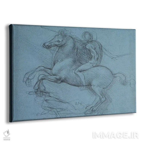 تابلو مطالعهای برای یادمان اسبسوار، ۱۴۹۰ اثر لئوناردو داوینچی (نقاش و مخترع ایتالیایی) - نمای پرسپکتیو محصول
