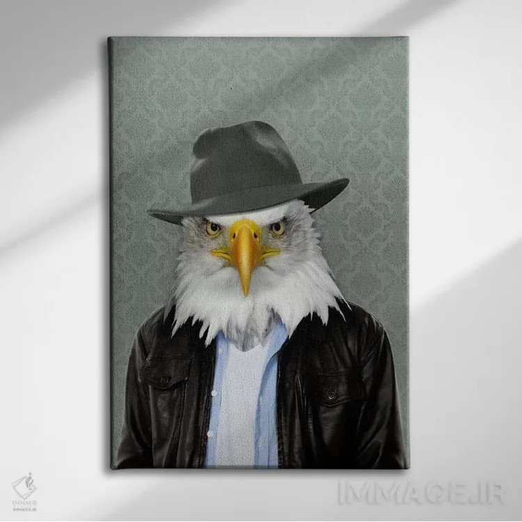 تابلو ادوارد، عقاب اثر فایو بای فایو کالکتیو - نمای روبهرو روی دیوار