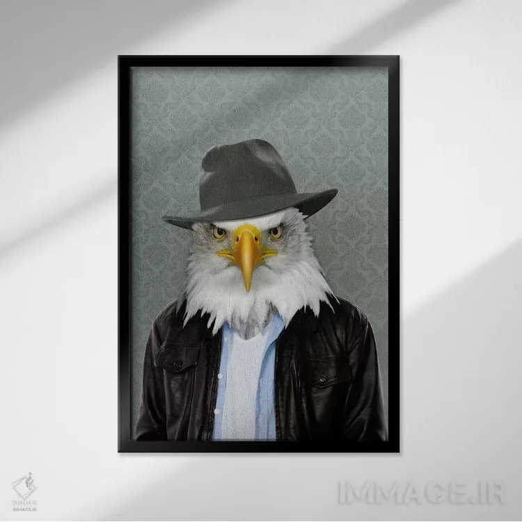 تابلو ادوارد، عقاب اثر فایو بای فایو کالکتیو - نمای قابدار مشکی