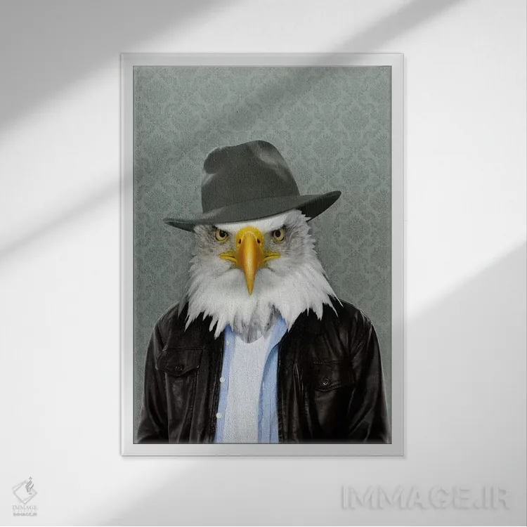 تابلو ادوارد، عقاب اثر فایو بای فایو کالکتیو - نمای قابدار سفید