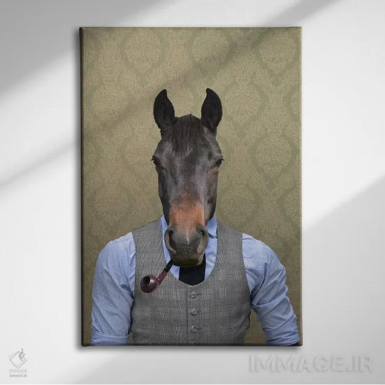 تابلو هوریس، اسب اثر فایو بای فایو کالکتیو - نمای روبهرو روی دیوار