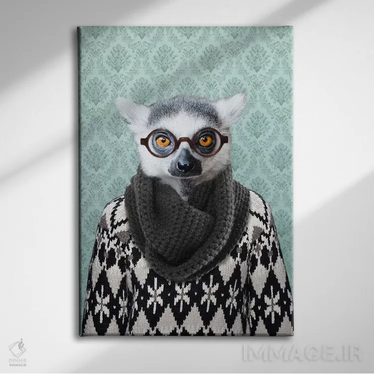 تابلو لویی، لمور اثر فایو بای فایو کالکتیو - نمای روبهرو روی دیوار