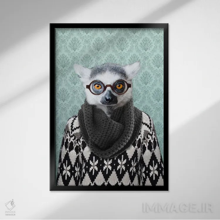 تابلو لویی، لمور اثر فایو بای فایو کالکتیو - نمای قابدار مشکی